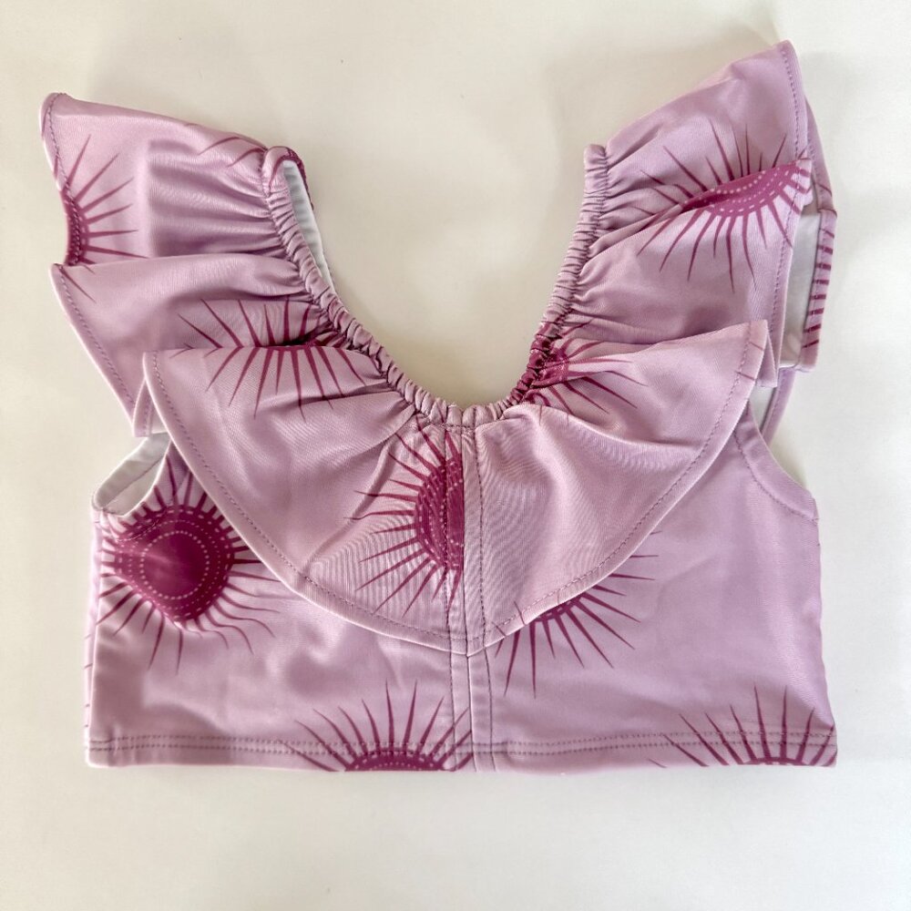 Kate Quinn Swim Set | Sun Print Top + Neutral Bottom | NWT + GUC | 2T - Picture 3 of 6